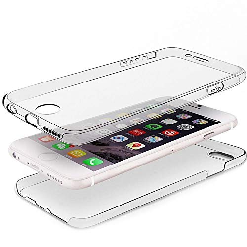 TBOC Funda para Apple iPhone 6 (4.7 Pulgadas) - Carcasa [Transparente] Completa [Silicona TPU] Doble Cara [360 Grados] Protección Integral Total Delantera Trasera Lateral Móvil Resistente Golpes