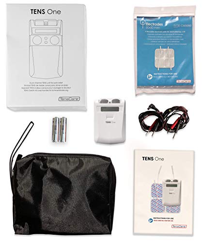 TensCare Tens One - Electroestimulador Tens digital para Alivio el dolor. Control manual, con 3 modos y 2 Canales para 4 electrodos