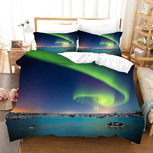 Terraberk Juegos de Cama Impresos en 3D Funda de edredón y Funda de - Pack: ap-24/set/135x200cm (3 Piezas)