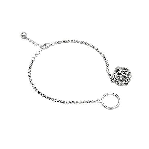 THTHT S925 Pulsera De Plata Esterlina De Moda Mujer Simple TV Drama con La Misma Campana Retro Temperamento Joyería Creativa Personalidad Dulce Lindo Regalo De Cumpleaños