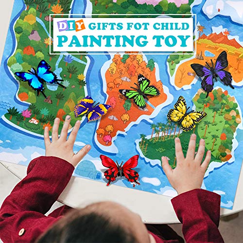TICE Set de Manualidades para niños de 4 a 6 años, Kit de Pintura para niñas, Manualidades de Mariposas, Juguetes para niños de 5 6 7 8 años, Regalo de cumpleaños para niñas y niños de 6 a 8 años