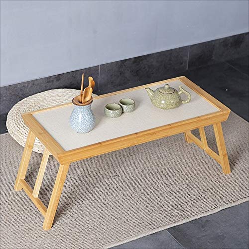 Tingting Mesas Centro Mesitas café Mesa Mesa De Ordenador Plegable Pequeña Mesa De Té Mesa De La Ventana De La Bahía Mesa De La Cama del Estudiante (Color : Wood, Size : 65)