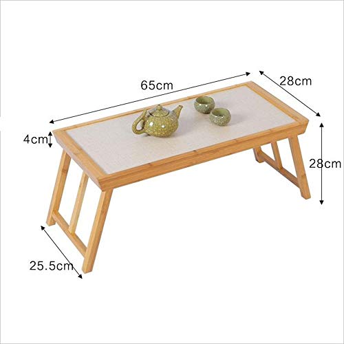 Tingting Mesas Centro Mesitas café Mesa Mesa De Ordenador Plegable Pequeña Mesa De Té Mesa De La Ventana De La Bahía Mesa De La Cama del Estudiante (Color : Wood, Size : 65)