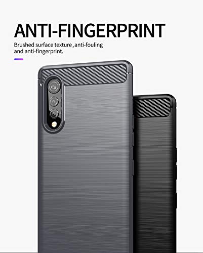 TingYR Funda para LG Velvet 5G UW, Resistente a los Arañazos, Fina de Silicona, Funda Interior de TPU Suave, Fundas para LG Velvet 5G UW Smartphone.(Negro)