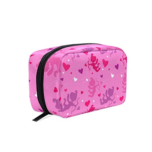 TIZORAX - Bolsa de maquillaje con diseño de Cupidos y corazones