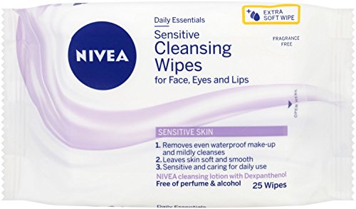 Toallitas de limpieza facial Nivea Daily Essentials para piel sensible, paquete de 6 unidades, 150 toallitas en total