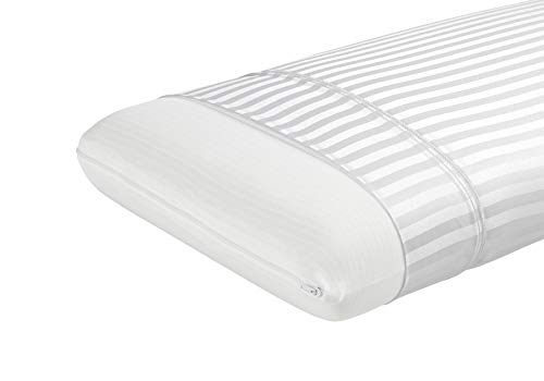 Todocama - Almohada viscoelástica, antiácaros y antibacterias. Tejido Platinium Suave, Fresco y Transpirable. Núcleo termorregulable, Doble Funda con Cremallera Lavable.