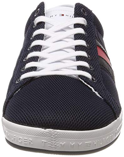 Tommy Hilfiger Essential Flag Detail Sneaker, Zapatillas para Hombre, Azul (Midnight 403), 43 EU