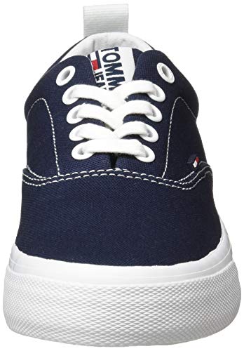 Tommy Hilfiger LowCut Essential Sneaker, Zapatillas para Mujer, Azul (Twilight Navy C87), 41 EU