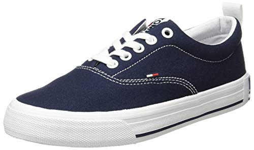 Tommy Hilfiger LowCut Essential Sneaker, Zapatillas para Mujer, Azul (Twilight Navy C87), 41 EU