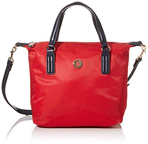 Tommy Hilfiger - Poppy Small Tote, Bolsos totes Mujer, Rojo (Barbados Cherry), 1x1x1 cm (W x H L)