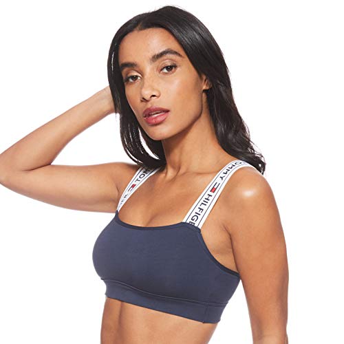 Tommy Hilfiger Sujetador Estilo Bralette, Azul (Navy Blazer 416), Small para Mujer