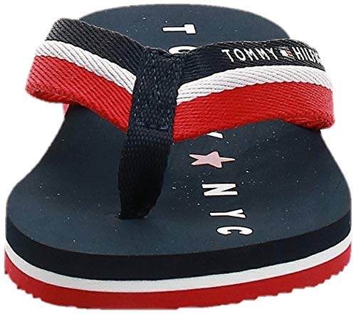 Tommy Hilfiger Tommy Loves NY Beach Sandal, Chanclas para Mujer, Azul (Midnight 403), 40 EU