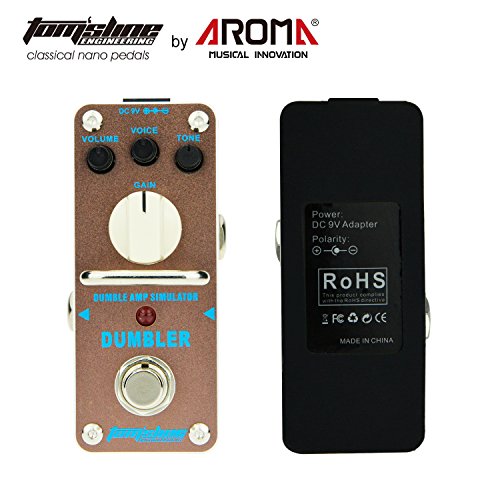 Tom'sline Engineering Pedal de efecto de overdrvie DUMBLER ADR-3 Sonido de sobremarcha suave y dinámico cerca del amplificador Pedal de guitarra Dumble de la marca Aroma Music