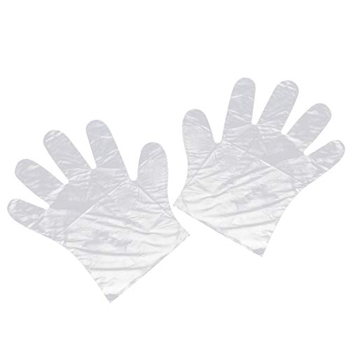 TOYANDONA 1000 Piezas Guantes de Vinilo Médico Transparente Guantes de Polietileno Desechables Guantes de Seguridad Estériles Guantes de Examen Seguros para Alimentos