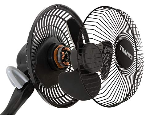 TRAFIKA Clipfan/Ventilador 15cm/5W/Motor Magnético Bajo Consumo/Ahorro ENERGIA/Exclusiva Pinza fijación Directa Barras Armarios Cultivo/Incluye 2 Pinzas: para Mesa y Barras de armarios de Cultivo