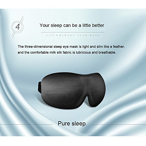 TRDyj Máscara de Ojos para Dormir Máscara para Dormir Correa Ajustable Copa contorneada 3D Buenas Noches Sombra de Ojos para Hombres de Mujeres, Confort Suave con los Ojos vendados Ideal para Viajes,