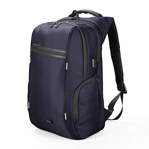 TTZY 15"17"   Mochila para computadora portátil Carga USB Externa Mochilas para computadora Bolsas Impermeables antirrobo para Hombres y Mujeres, Modelo A Azul, 13 Pulgadas