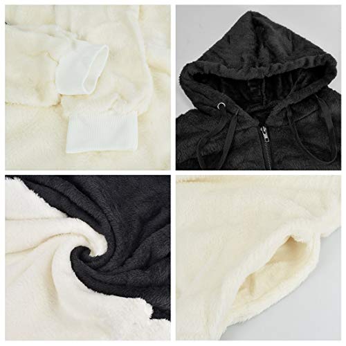 Tuopuda Mujer Sudadera con Capucha Suelta Tallas Grandes Invierno Manga Larga Pullover Deportivo Cremallera Chaqueta Hoodies Suéter Abrigo con Bolsillos 2019 El Nuevo