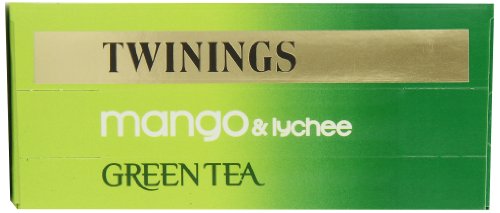 Twinings Mango and Lychee Green Tea Bags 40 g 20 Tea Bags (packs of 4 total 80 teabags)