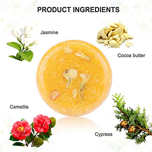 Ucradle Barra de Champú, Champú y Acondicionador 100% Natural Vegan Hair Shampoo Bar Varias Plantas Essence Hand Shampoo Bar, Apto para todo tipo de cabello