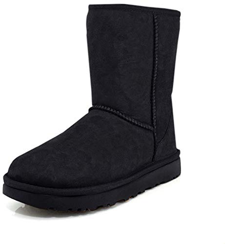 UGG Female Classic Short II Classic Boot, Black, 6 (UK)