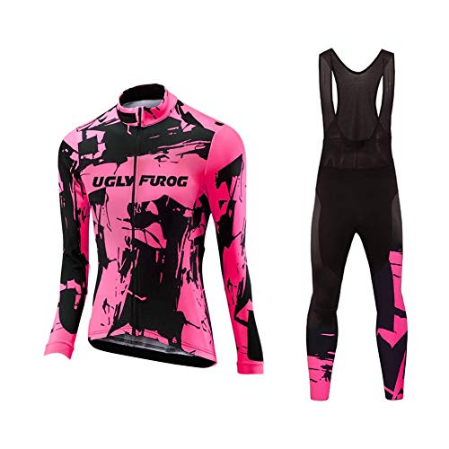 Uglyfrog Moda Conjunto Bicicleta Largo Mujer Traje Invierno Ropa Ciclismo Equipos Profesionales RTWL01F