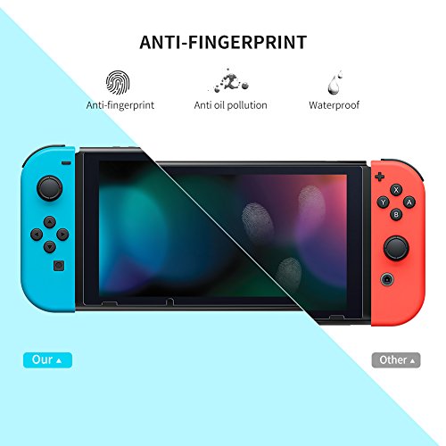 UGREEN Protector Pantalla para Nintendo Switch Cristales Templados, Transparente HD Vidrio Protectores Consola Antihuellas Fácil Colocación sin Burbujas ni Reflejos con Kit de Limpieza(2 Packs)