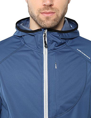 Ultrasport Chaqueta multifuncional de hombre Endy con Ultraflow 3.000, ligera y transpirable; por este motivo, ideal como chaqueta de correr, de entrenamiento o de ciclismo, impermeable y resistente al viento, Azul, 2XL