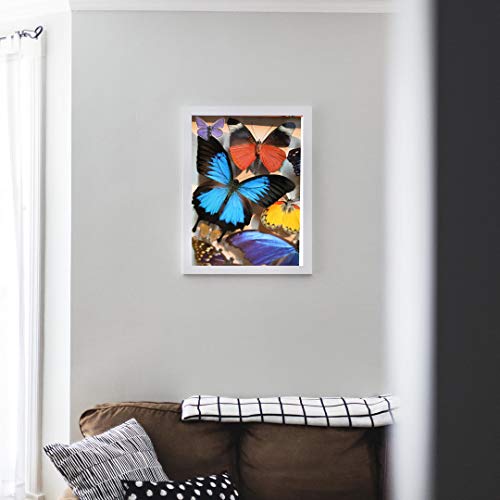 UM UPMALL - Pintura de diamante 5D para manualidades, diseño de mariposas, color azul y negro, 30 x 40 cm