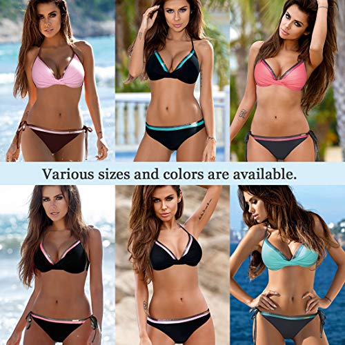 UMIPUBO Mujer Traje de baño Halter Cuello Bikini Set Bikini Conjuntos de Estampado en Caliente Ropa de baño de Playa Bañador de Dos Piezas