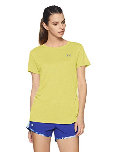 Under Armour Camiseta UA Microthread Train Twist Camisa, Tyl/STL, LG Mujer