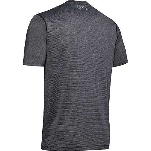 Under Armour Raid Camiseta Masculina, Camiseta Transpirable, Ajustada Camiseta Deportiva de Manga Corta y de Secado rápido, Carbon Heather/Carbon Heather/Steel (090), XL