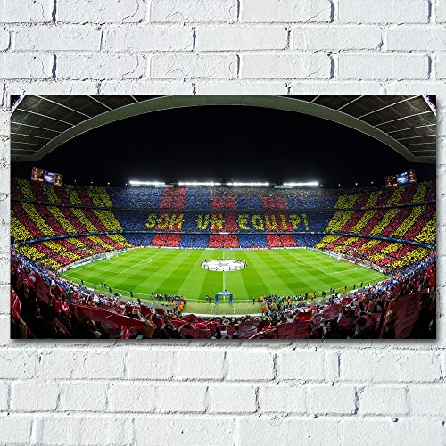 Unknow Fútbol Barcelona Fútbol Partido Cartel Arte de la Pared Imagen de Seda sobre Lienzo Pinturas Impresas Murales de Arte para Muebles Hogar Sin Marco 40x60cm