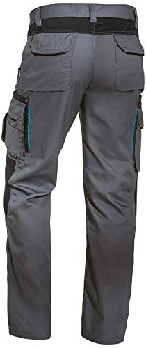 Uvex Tune-up 8909 Pantalon de Trabajo para Hombre - Pantalones Cargo para Trabajar de Algodón y de Cordura - Multibolsillos - Bolsillo de Las Rodilleras - Color Gris, Negro, Azul, Verde, Blanco