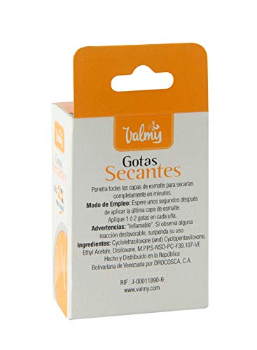 Valmy Gotas Secantes para Esmalte – Secado 2X más rápido – Drying drops for nail polish