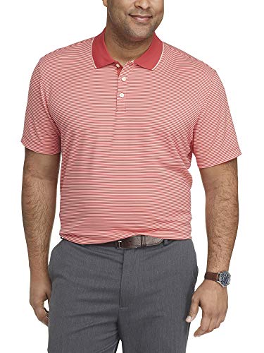 Van Heusen Big and Tall Short Sleeve Air Performance Ottoman Stripe Polo Shirt Camisa, Arándano 2 Tonos, 3XL Grandes para Hombre