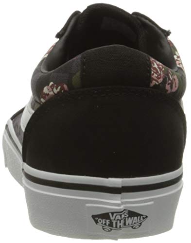 Vans Ward Canvas, Zapatillas para Mujer, Flores Cuadros Negro, 40 EU