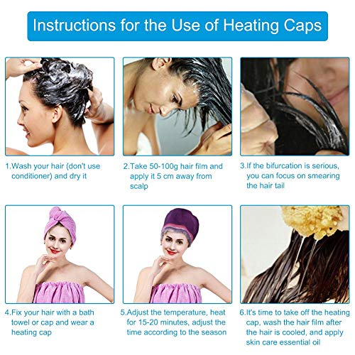 Vaporizador térmico térmico, gorro para el cabello, control de temperatura desmontable, calefacción, bricolaje, herramientas para el peinado del cabello, tratamiento en casa, SPA, tratamiento en el ho