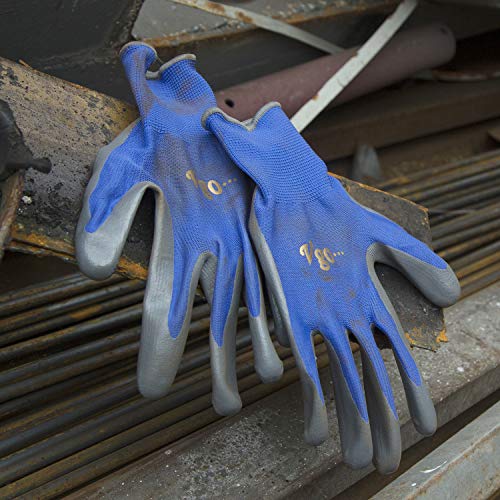 Vgo 10-Pares Guantes Nitrilo, Guantes de Jardinería y Guantes de Trabajo Multifuncionales (Azul, Talla 10/XL, NT2110)