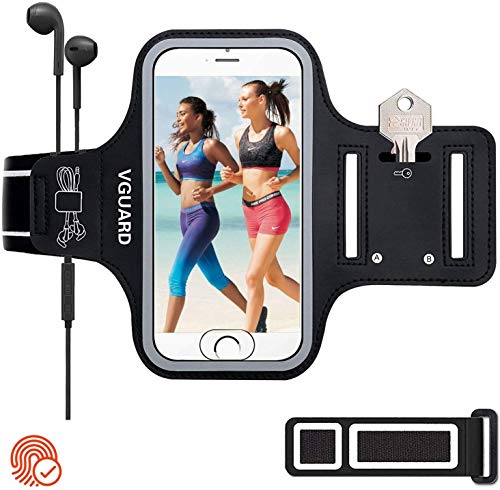 VGUARD Brazalete Deportivo para Correr, 6.5" Brazalete Antideslizante Deportes con Banda Reflectante, Brazalete Móvil Deportivo para iPhone11/Pro/Pro MAX, Galaxy S9/S8 Plus,Huawei P20 Lite,ect