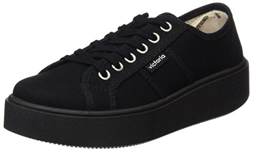 Victoria Basket Lona Piso Negro, Zapatillas Unisex Adulto, Negro, 38