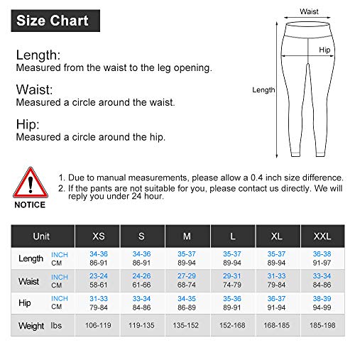 Vimbloom Pantalón Deportivo de Mujer Cintura Alta Leggings para Running Fitness Yoga Leggings VI263 (Negro, M)