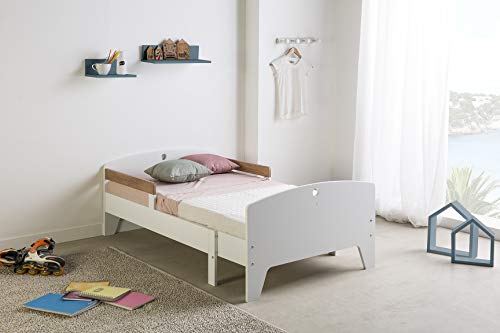 VS Venta-stock Cama Infantil evolutiva 90X140/170/200 CM, Color Blanco