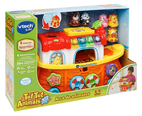 VTech- TutTut Animals Arca de Animales Juguete interactivo con luz y voz que enseña el clima, colores e incluye más de 50 melodías, canciones y frases (3480-504522) , color/modelo surtido