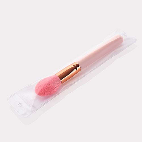 Wansan 165 MM Accessorize Maquillaje Profesión Blush cepillo Fibras Sintéticas Suaves, Pinceles de Maquillaje Silky Full Rose