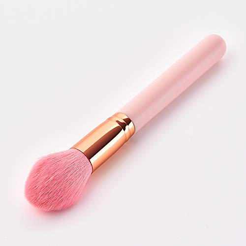 Wansan 165 MM Accessorize Maquillaje Profesión Blush cepillo Fibras Sintéticas Suaves, Pinceles de Maquillaje Silky Full Rose