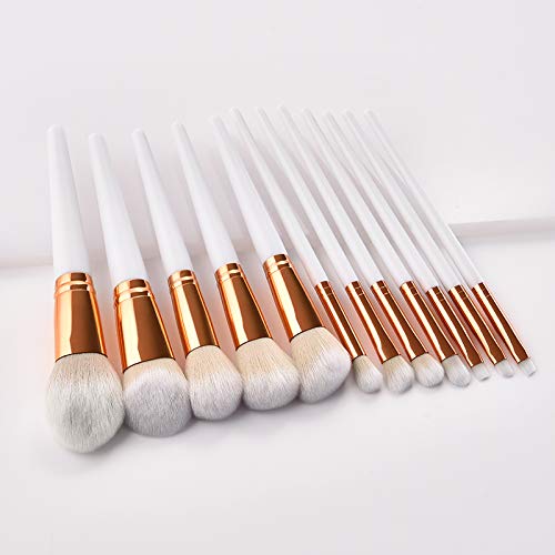 Wansan Accessorize Pincel de maquillaje Eye Face Brush Foundation Powder Eyeshadow Tool Conjunto de 12 piezas