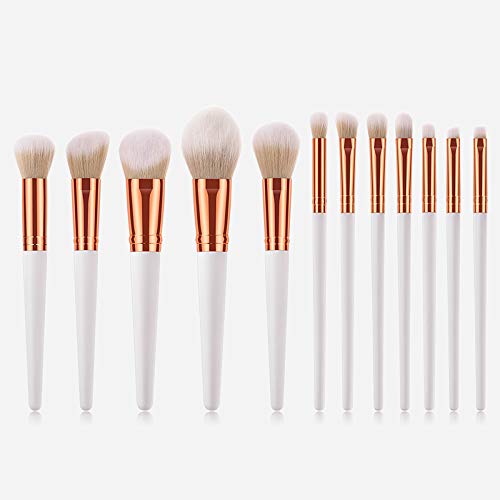 Wansan Accessorize Pincel de maquillaje Eye Face Brush Foundation Powder Eyeshadow Tool Conjunto de 12 piezas