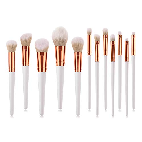 Wansan Accessorize Pincel de maquillaje Eye Face Brush Foundation Powder Eyeshadow Tool Conjunto de 12 piezas